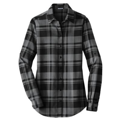 **Ladies Plaid Flannel Tunic Thumbnail